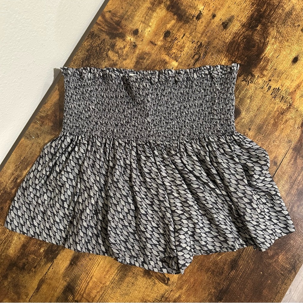 KOCH Erica Skirt in Black and White Bird Patter